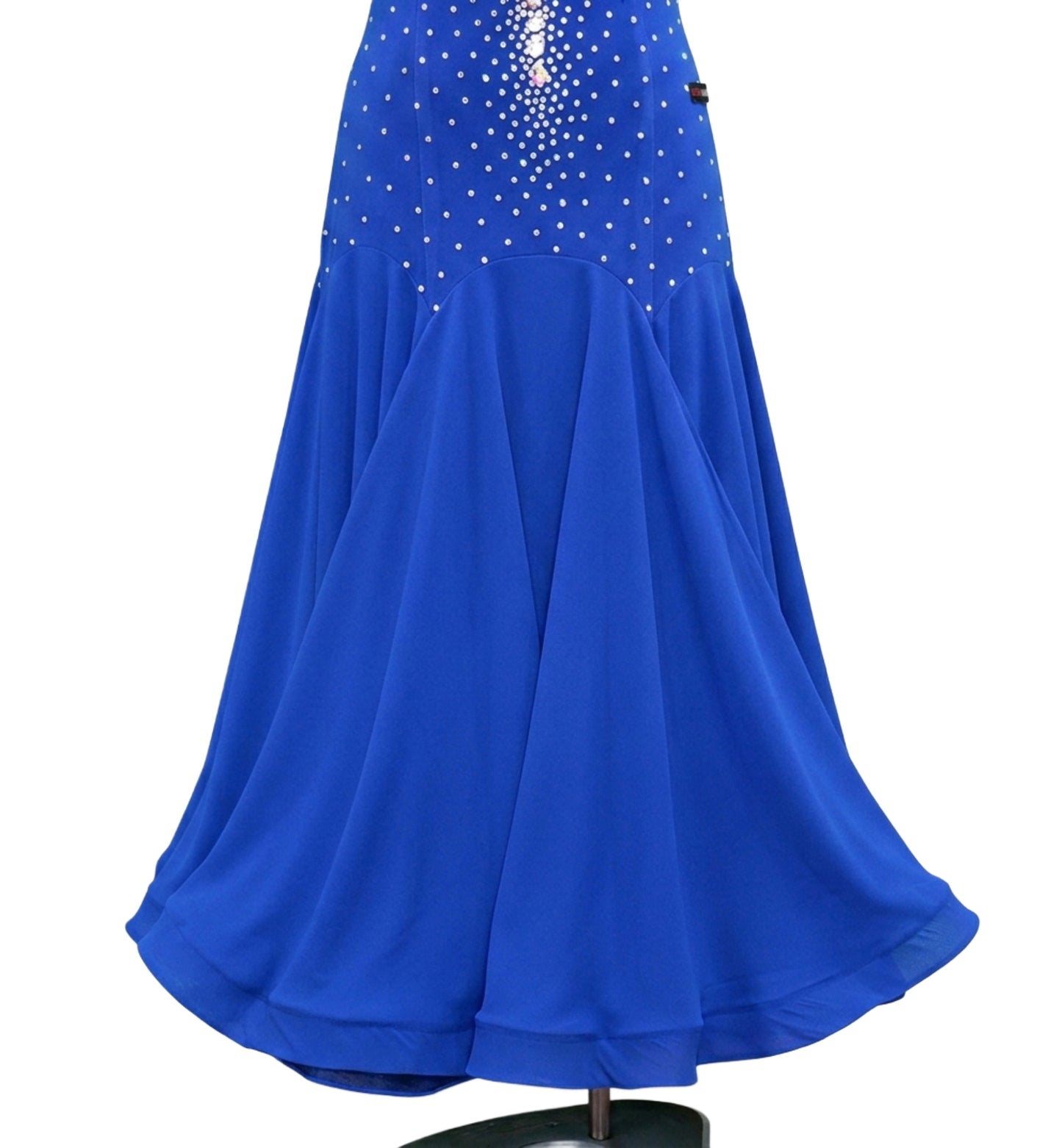 ByCharme Dodger Blue Chiffon Ballroom Competition Dress - BC-0020