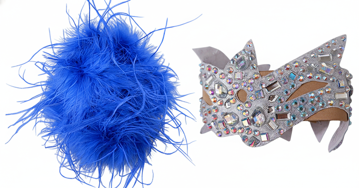 ByCharme Blue Silver Brown Fringes Latin Salsa Competition Dress - BCL-0062