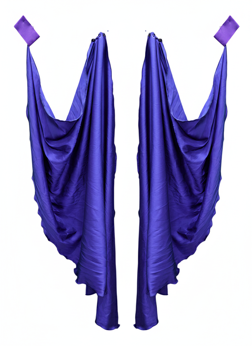 ByCharme Blue Violet Fringes Ballroom Competition Dress - BC-0044