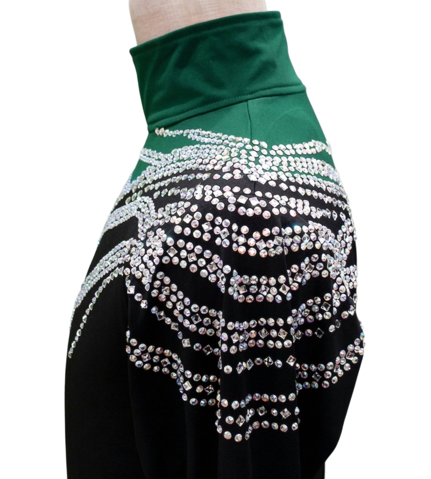 ByCharme Black Lycra Men Latin Salsa Competition Shirt - BCM-0019