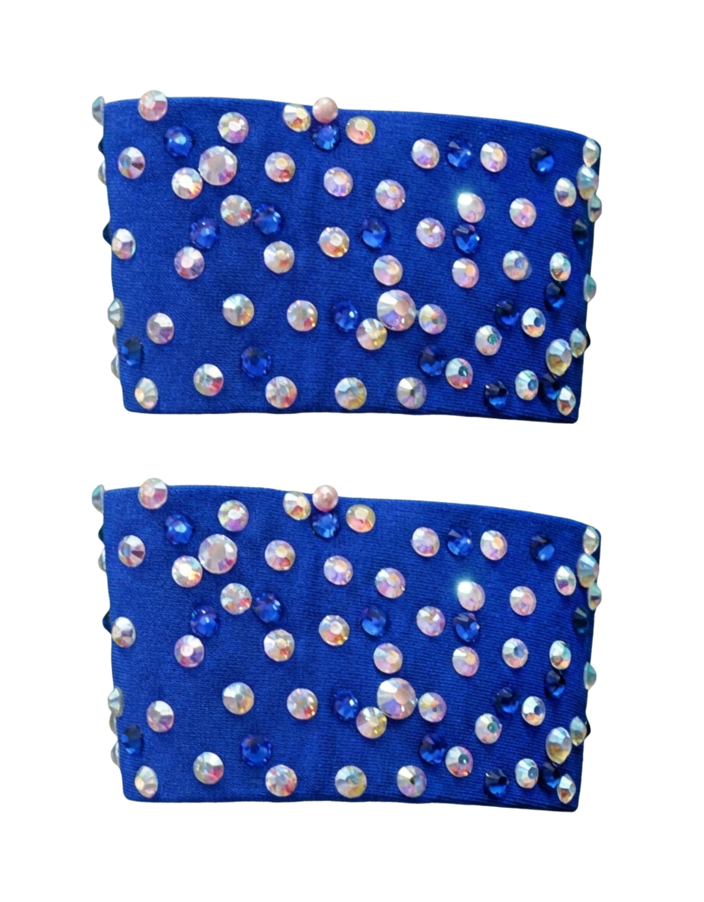 ByCharme Medium Blue Fringes Ballroom Competition Dress - BC-0027