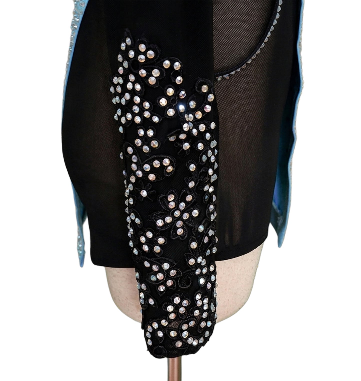 ByCharme Black Lycra Men Latin Salsa Competition Shirt - BCM-0058