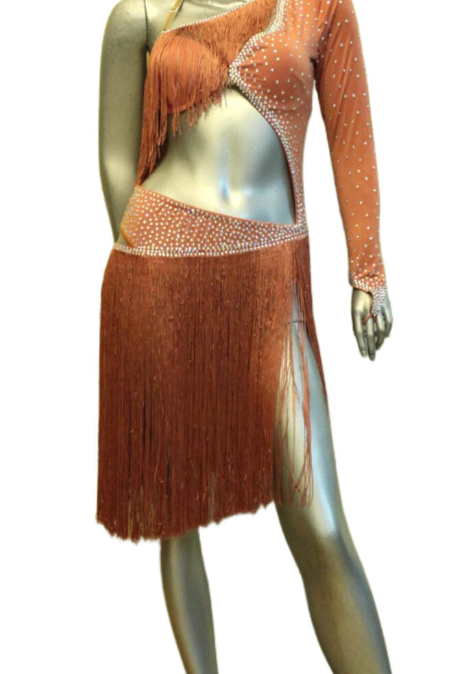 Load image into Gallery viewer, Latin Dance Competition Dress (VL0336)
