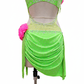 ByCharme Green Pink Chiffon Latin Salsa Competition Dress - BCL-0029