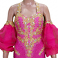 ByCharme Neon Pink Fringes Ballroom Competition Dress - BC-0229