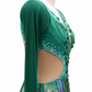 ByCharme Sea Green Brown Chiffon Latin Salsa Competition Dress - BCL-0070