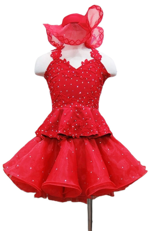 Girl Latin Dance Competition Dress (GL014)