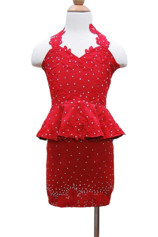 Girl Latin Dance Competition Dress (GL014)