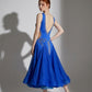 ByCharme Medium Blue Rhinestone Ballroom Competition Dress - BC-0231