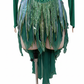 ByCharme Sea Green Brown Chiffon Latin Salsa Competition Dress - BCL-0070