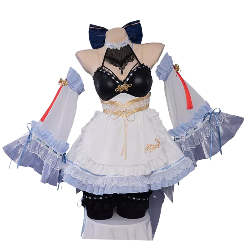 Load image into Gallery viewer, Genshin Impact Ganyu Cosplay Maid Dress Costumes
