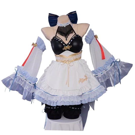 Genshin Impact Ganyu Cosplay Maid Dress Costumes