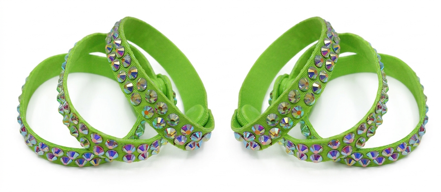 ByCharme Lawn Green Rhinestone Ballroom Competition Dress - BC-0214