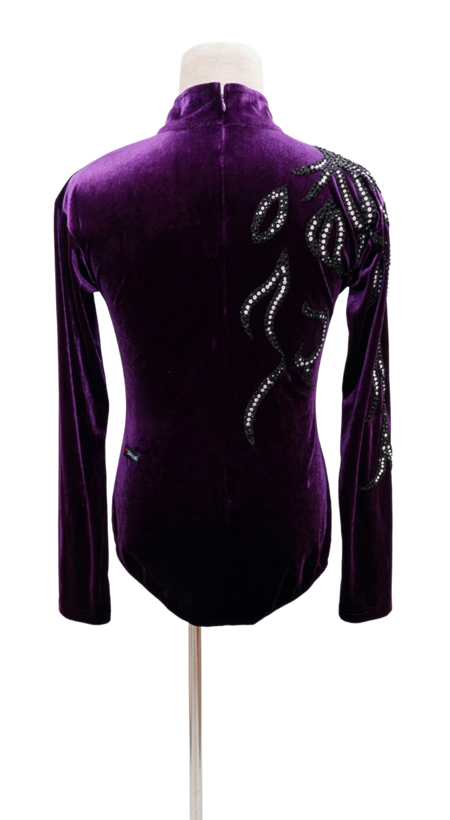 ByCharme Dark Orchid Velvet Men Latin Salsa Competition Shirt - BCM-0014