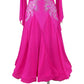 ByCharme Magenta Velvet Ballroom Competition Dress - BC-0014