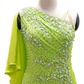 ByCharme Yellow Green Rhinestone Ballroom Competition Dress - BC-0216
