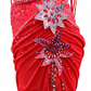 ByCharme Red Exquisite Edition Latin Salsa Competition Dress - BCL-0071