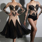 ByCharme Tan Black Latin Salsa Competition 2 in 1 Dress - BC2-0003