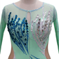 ByCharme Aquamarine Feather Ballroom Competition Dress - BC-0060