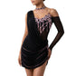 ByCharme Black Hot Pink Fringes Latin Salsa Competition Dress - BCL-0102