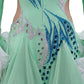 ByCharme Aquamarine Feather Ballroom Competition Dress - BC-0060