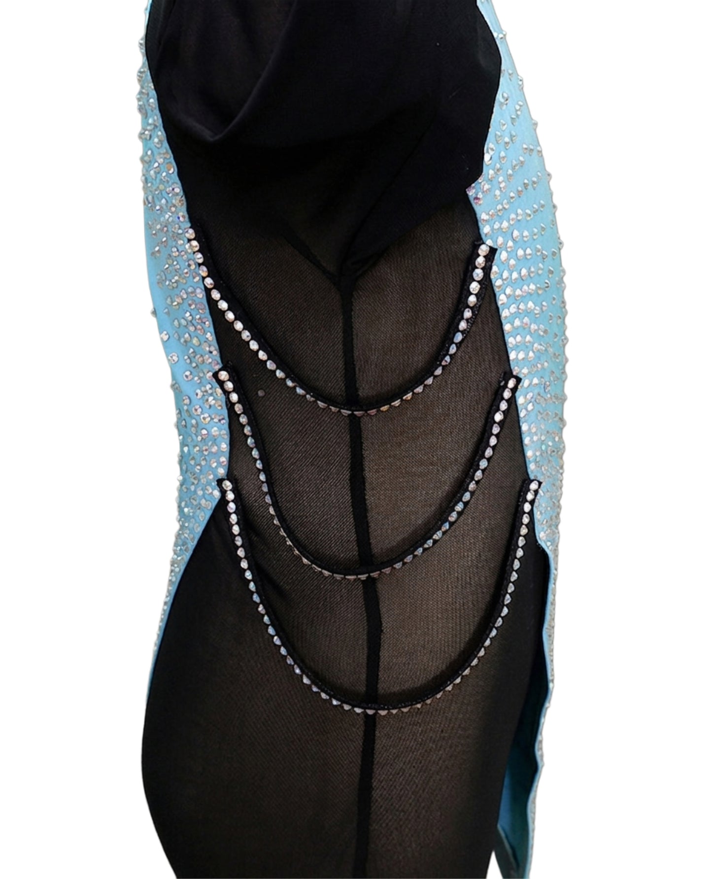 ByCharme Black Lycra Men Latin Salsa Competition Shirt - BCM-0058