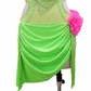 ByCharme Green Pink Chiffon Latin Salsa Competition Dress - BCL-0029