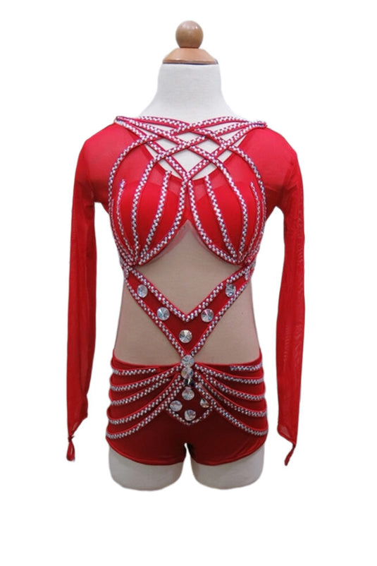 Girl Latin Dance Competition Dress (GL028)