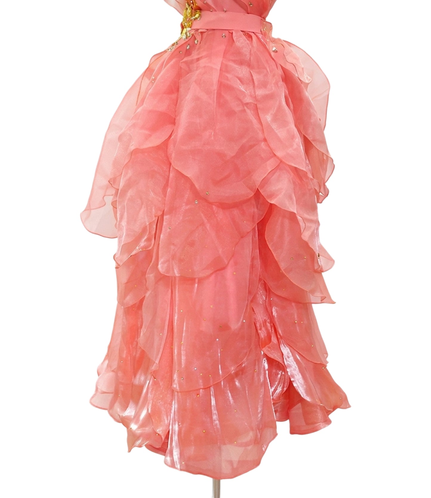 ByCharme Indian Red Rhinestone Ballroom Competition Dress - BC-0221