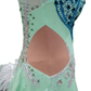 ByCharme Aquamarine Feather Ballroom Competition Dress - BC-0060