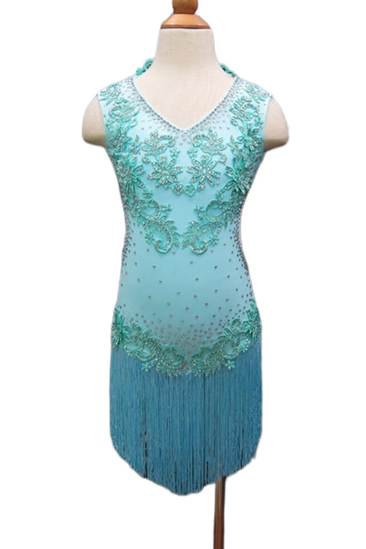 Girl Latin Dance Competition Dress (GL026A)