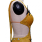 ByCharme Dark Yellow Feather Ballroom Competition Dress - BC-0228