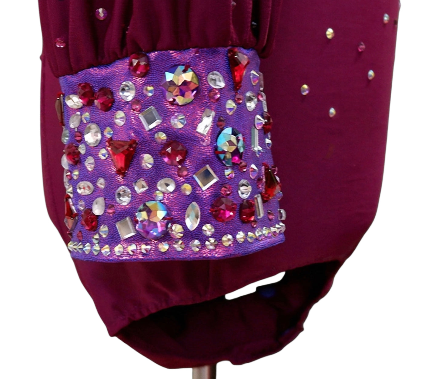 ByCharme Purple Lycra Men Latin Salsa Competition Shirt - BCM-0050