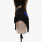 ByCharme Black Blue Gold Fringes Latin Salsa Competition Dress - BCL-0001