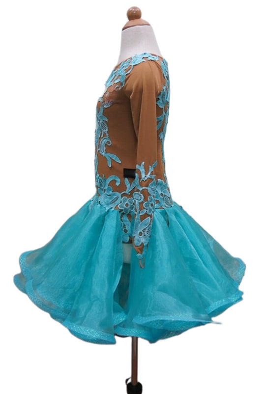 Girl Latin Dance Competition Dress (GL036)