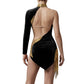 ByCharme Black Gold Fringes Latin Salsa Competition Dress - BCL-0101