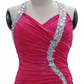 ByCharme Deep Pink Feather Ballroom Competition Dress - BC-0068