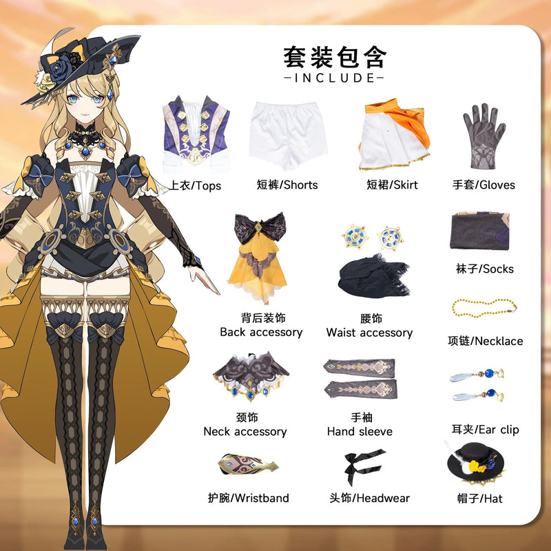 Load image into Gallery viewer, Genshin Impact Navia Cosplay Costume
