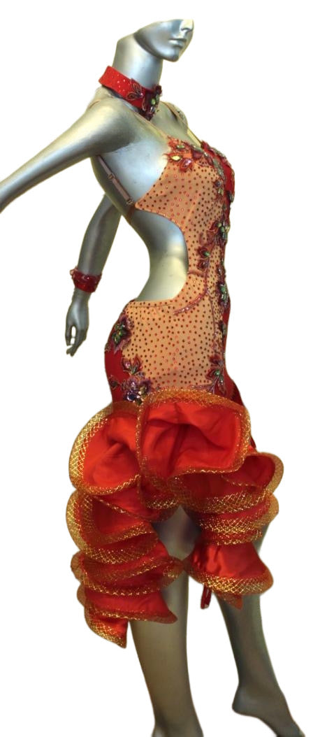 Load image into Gallery viewer, Latin Dance Competition Dress (LS069)
