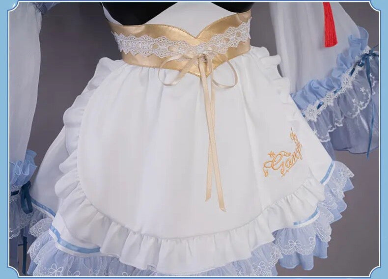 Load image into Gallery viewer, Genshin Impact Ganyu Cosplay Maid Dress Costumes
