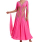 ByCharme Neon Pink Chiffon Ballroom Competition Dress - BC-0007
