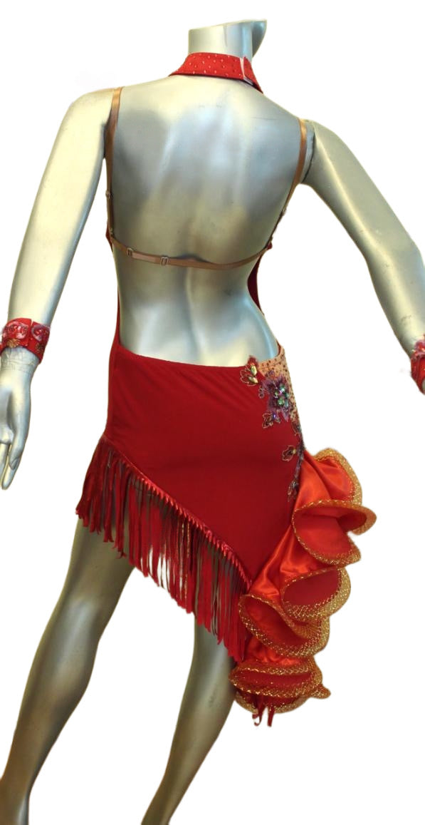 Load image into Gallery viewer, Latin Dance Competition Dress (LS069)
