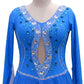 ByCharme Dodger Blue Chiffon Ballroom Competition Dress - BC-0024