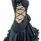 ByCharme Black Tan Chiffon Latin Salsa Competition Dress - BCL-0003
