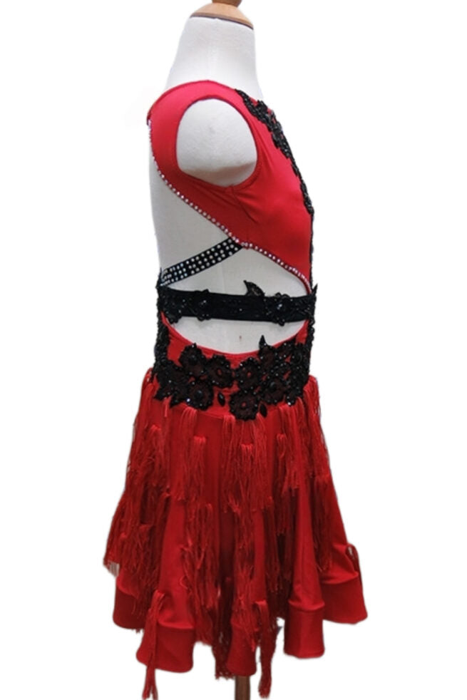 Load image into Gallery viewer, Girl Latin Dance Competition Dress (GL018)
