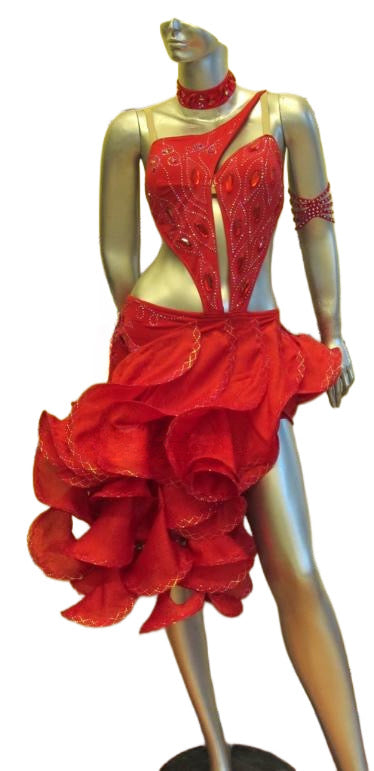 Load image into Gallery viewer, Latin Dance Competition Dress (LT0500A)
