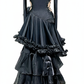 ByCharme Black Tan Chiffon Latin Salsa Competition Dress - BCL-0003