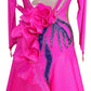 ByCharme Magenta Feather Ballroom Competition Dress - BC-0067