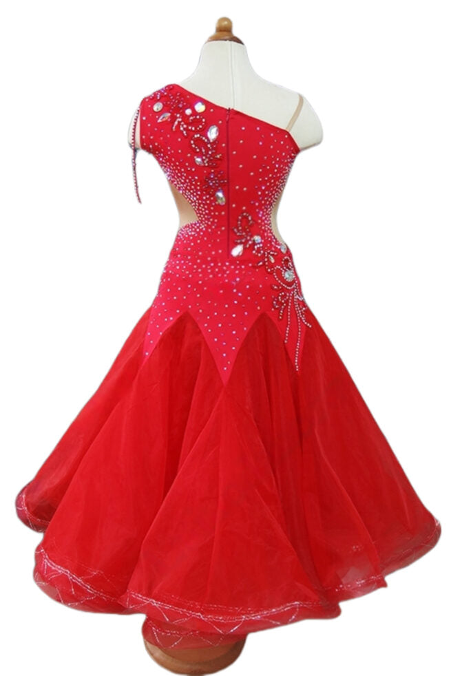 Load image into Gallery viewer, Girl Ballroom Dance Competition Dress (GB01)
