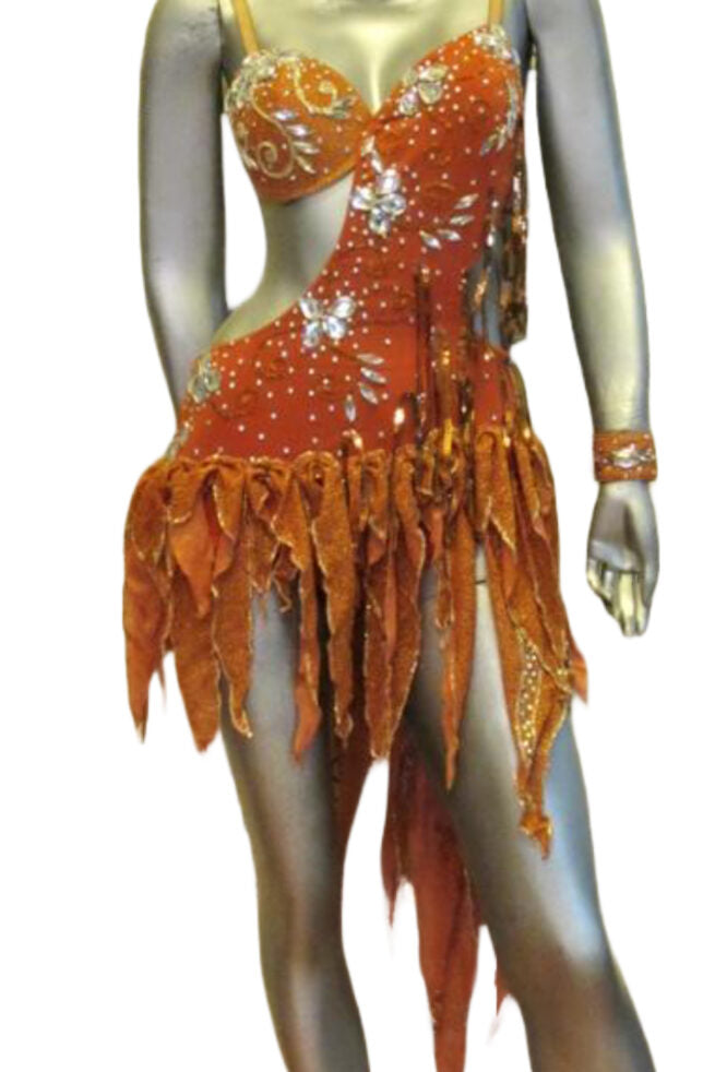 Load image into Gallery viewer, Latin Dance Competition Dress (LT039)
